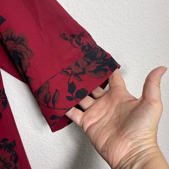 Torrid Red and Black Floral Tunic - Picture 3 of 8